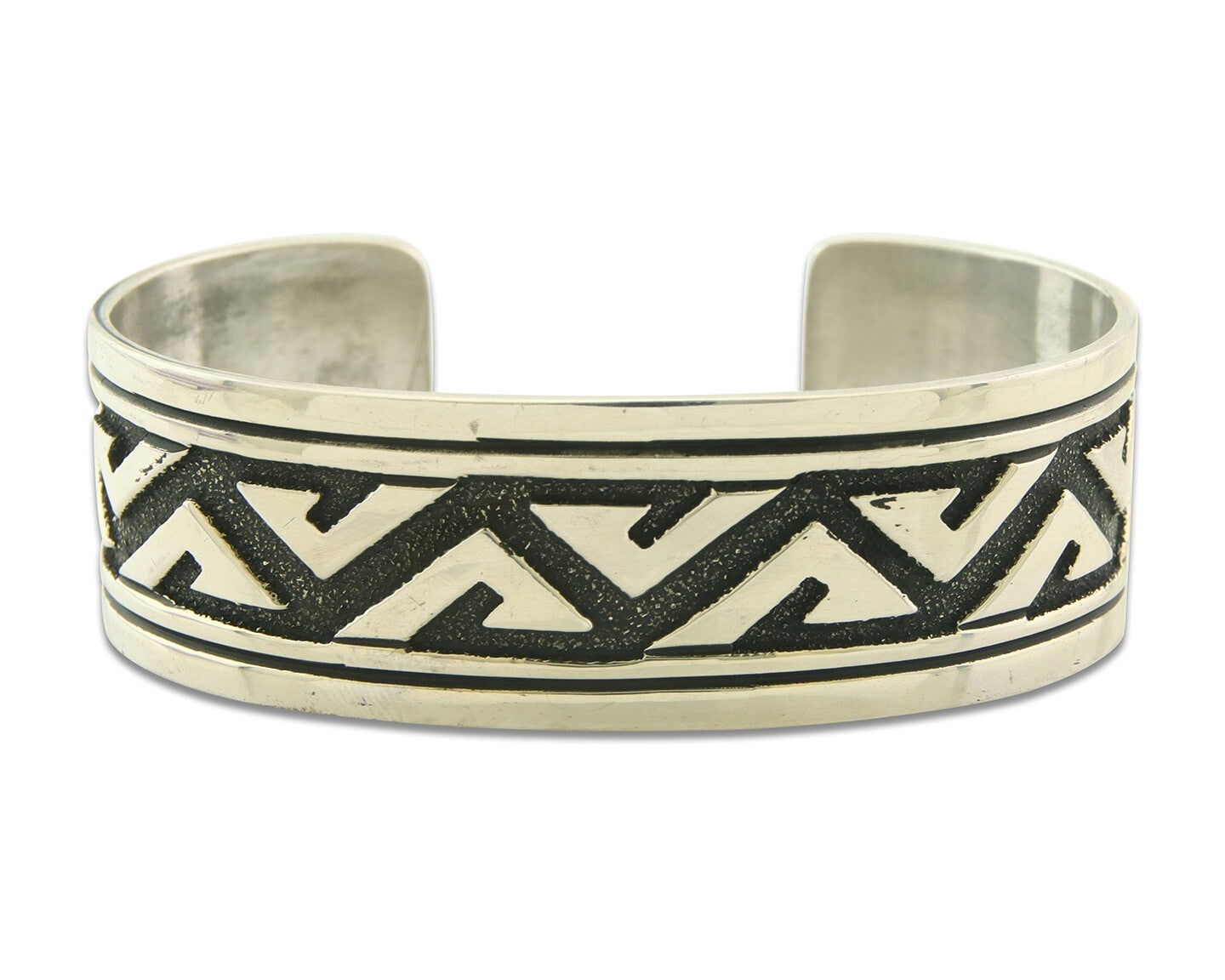 Navajo Bracelet 925 Silver Artist Signed Thomas Singer Cuff C.80's