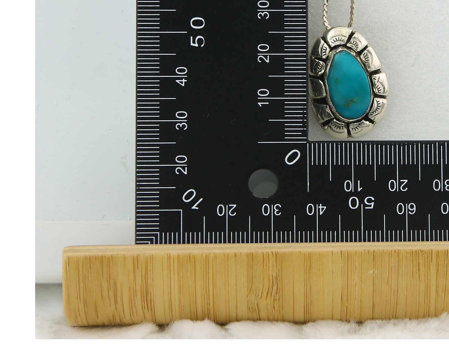 Navajo Sterling Silver Necklace Authentic Turquoise Vintage Handmade