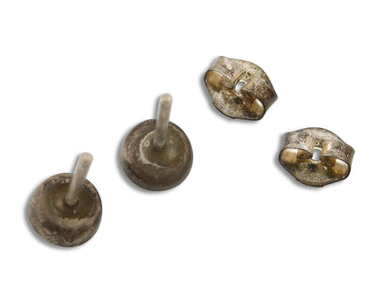 Navajo Earrings 925 Silver Inlaid Natural Onyx & Turquoise Native American C.80s