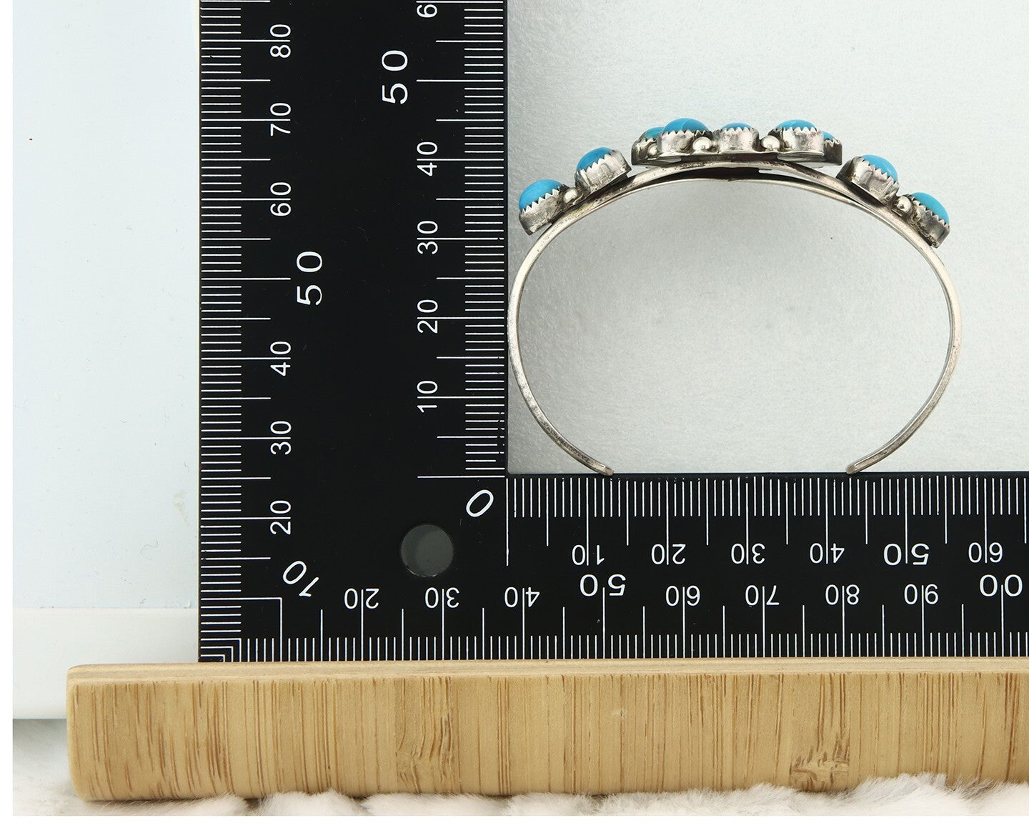 Vintage Navajo Bracelet 925 Silver Blue Turquoise Handmade