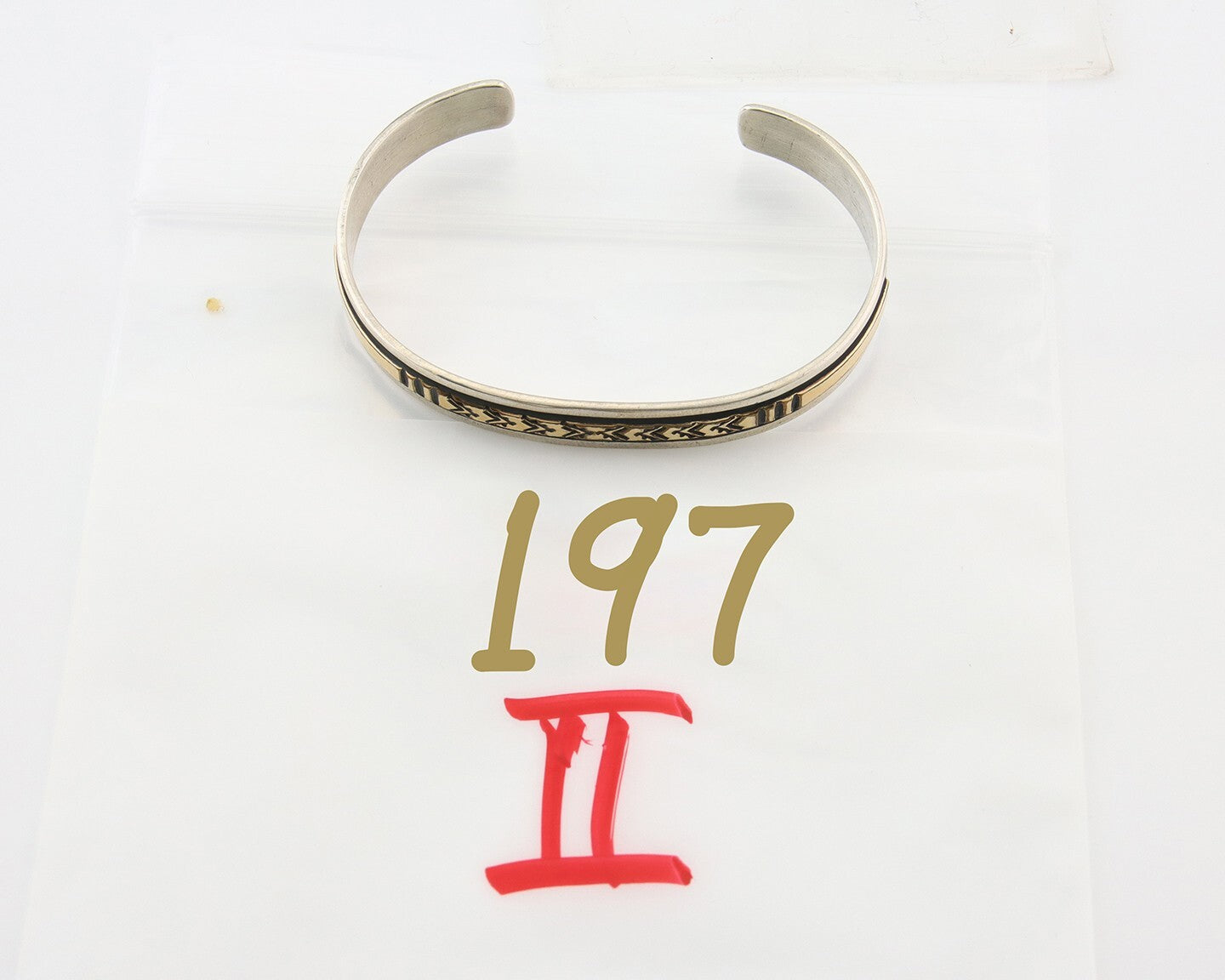 Navajo Bracelet 925 Silver & 12k Yellow Gold Filled Signed Thomas Singer C.80's