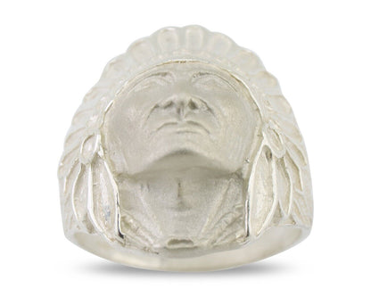 Indian Chief Ring 925 Sterling Silver SOLID CAST 925 STERLING SILVER Size 11