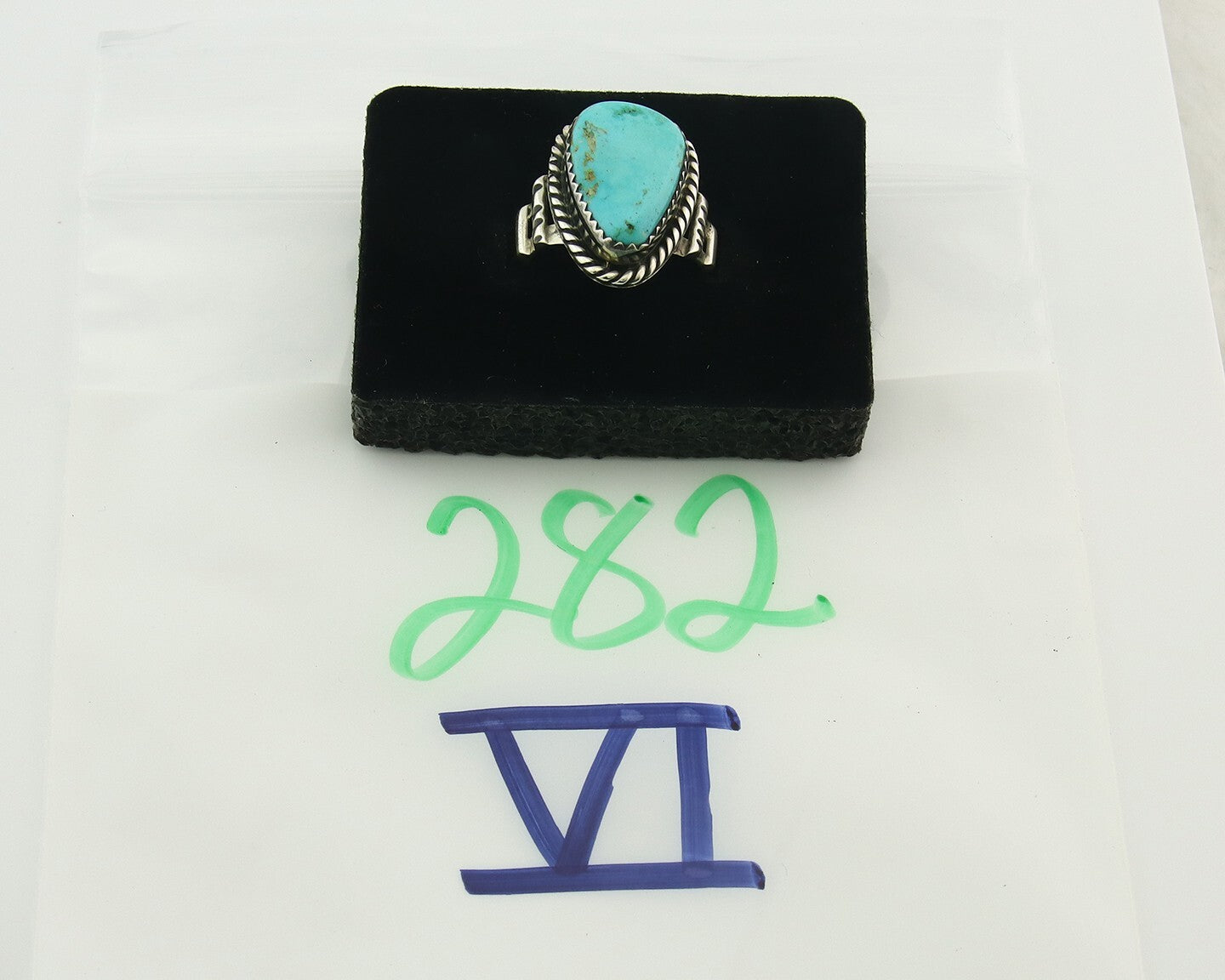 Vintage Navajo Ring 925 Sterling Silver Authentic Turquoise Size 7.0