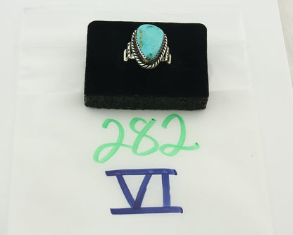 Vintage Navajo Ring 925 Sterling Silver Authentic Turquoise Size 7.0