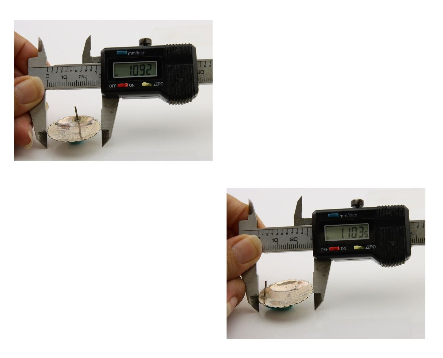 Navajo Earrings 925 Silver Natural Blue Native American Artist C.80's