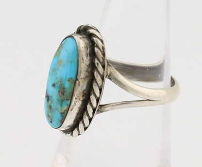 Navajo Handmade Ring 925 Silver Turquoise Native American Artist C.80's