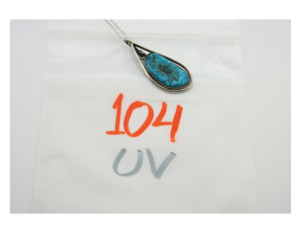 Navajo Necklace 925 Silver Natural Turquoise Native American C.80's