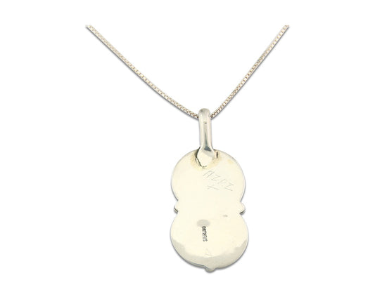 Navajo Sterling Silver Necklace Authentic Turquoise Vintage Handmade