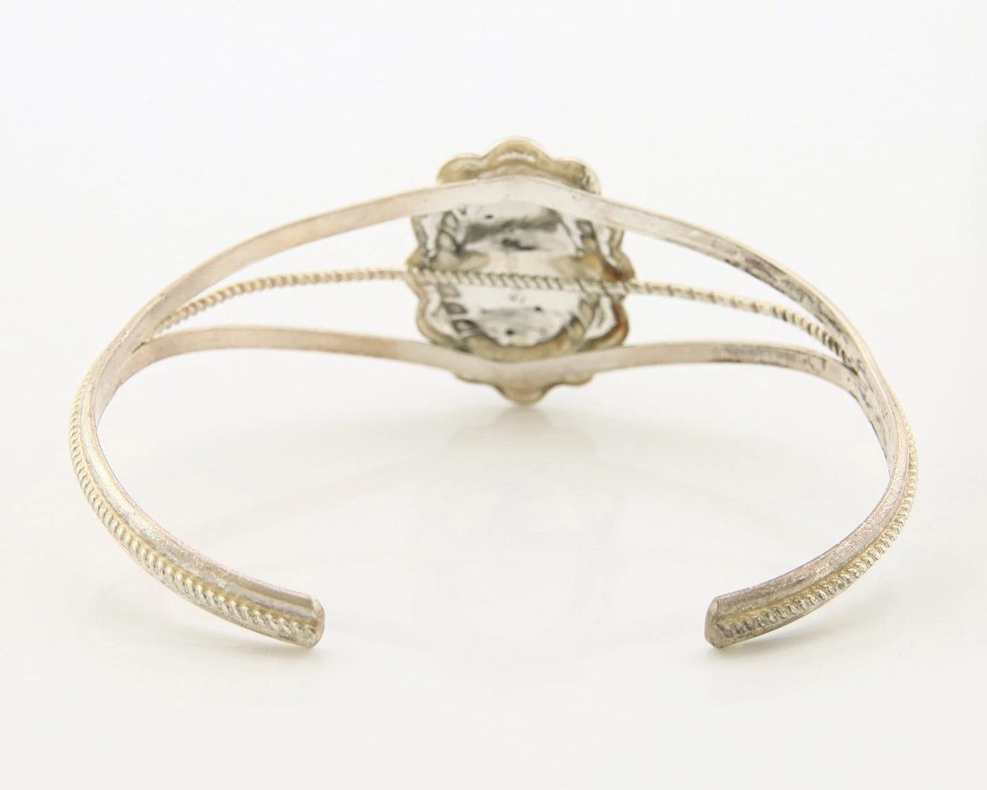 Navajo Cuff Bracelet Sterling Silver Handmade Vintage Gemstone