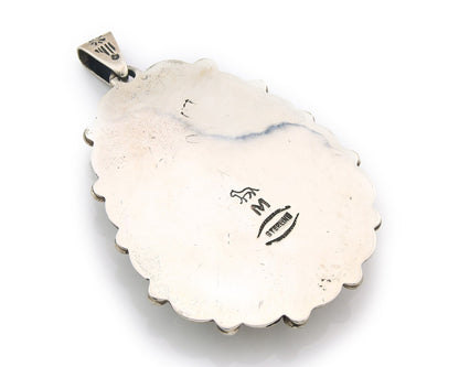 Navajo Pendant Sterling Silver Authentic Turquoise Vintage Artist Signed
