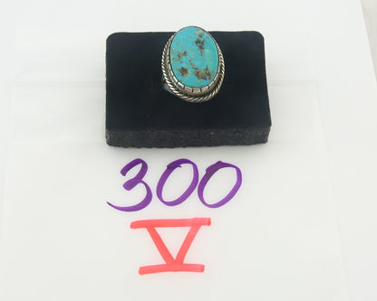 Vintage Navajo Ring 925 Sterling Authentic Traditional Turquoise Size 6.75