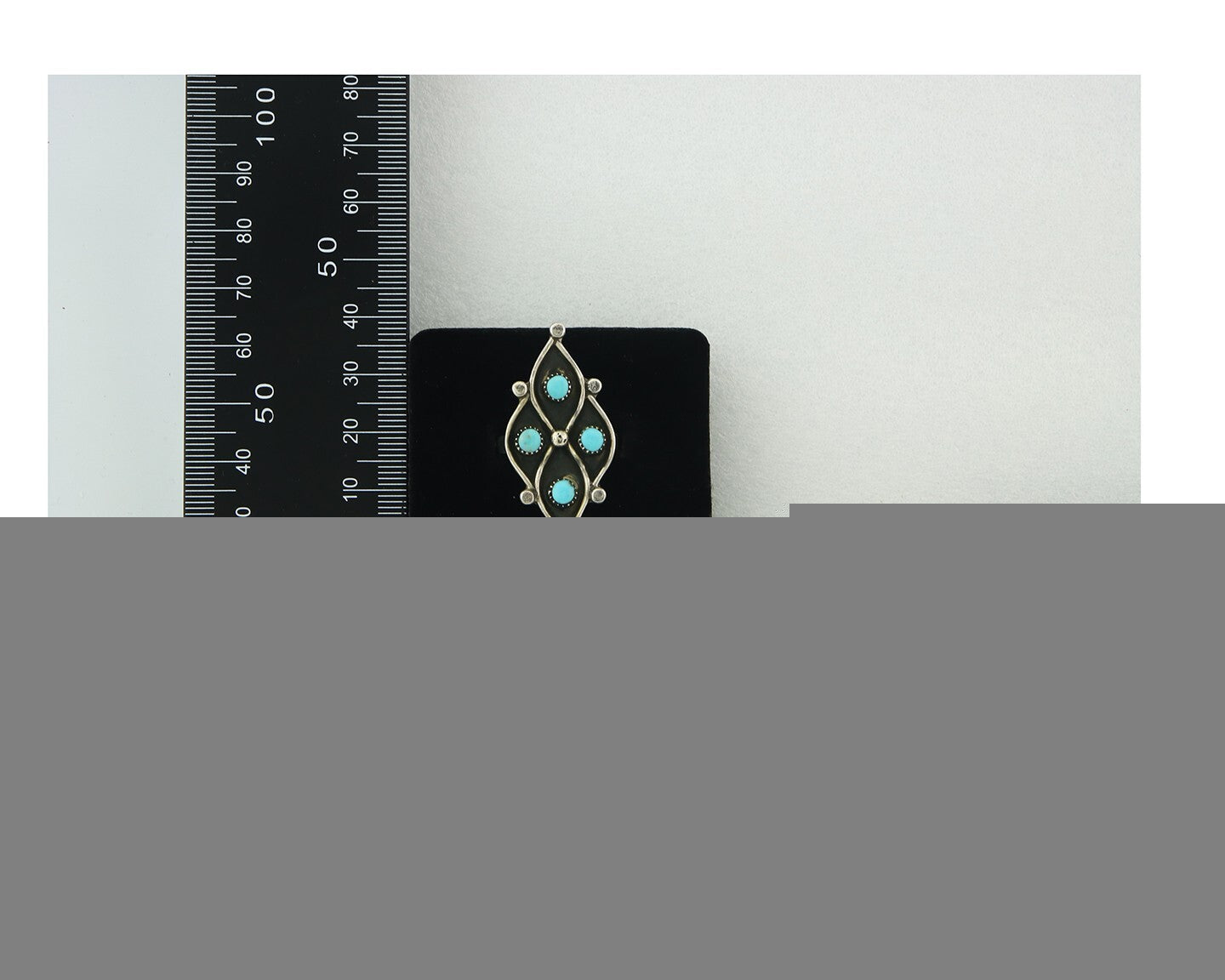 Vintage Zuni Ring 925 Sterling Authentic Natural Turquoise Native Artist Sz 9.75