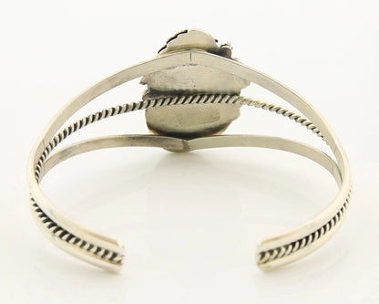 Navajo Cuff Bracelet Sterling Silver Green Turquoise Vintage