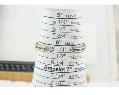 Vintage Navajo Bracelet 925 Silver Handmade Authentic Traditional Signed TAHE