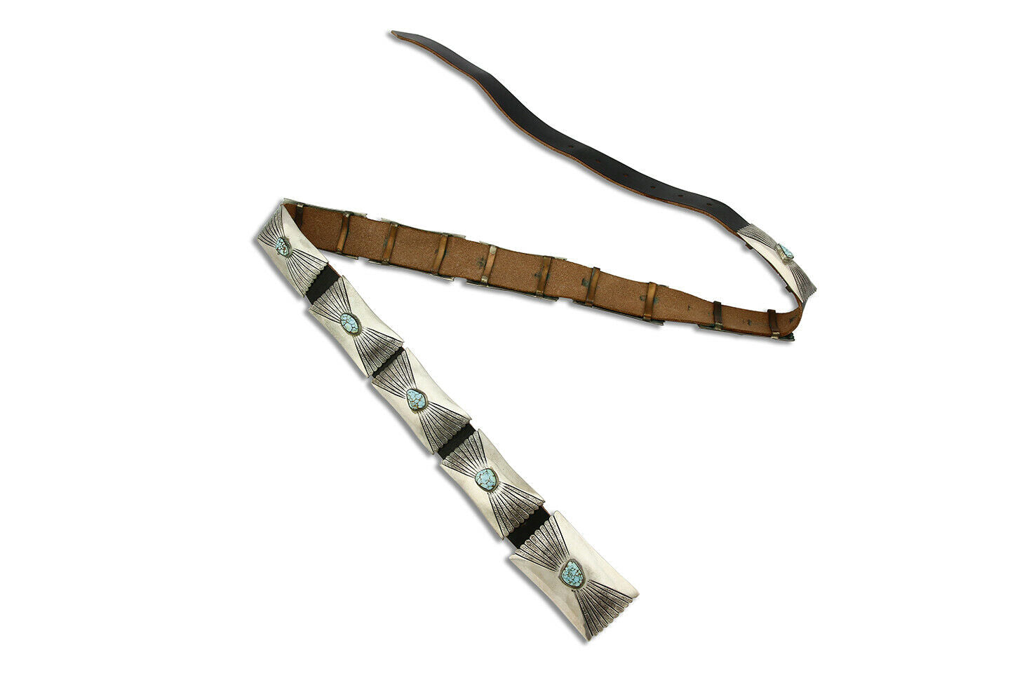 Navajo Concho Belt .925 Silver Mine #8 Turquoise Tobe Turpen Vault Collection