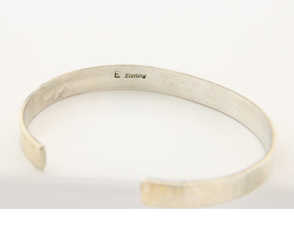 Navajo Bracelet 925 Silver & 12k Yellow Gold Plated Cuff Signed E C.80's