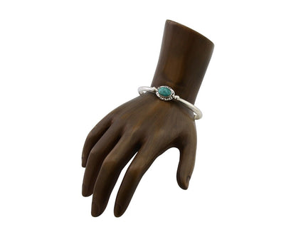 Navajo Bracelet 925 Silver Natural Turquoise Native American Artist C.80's