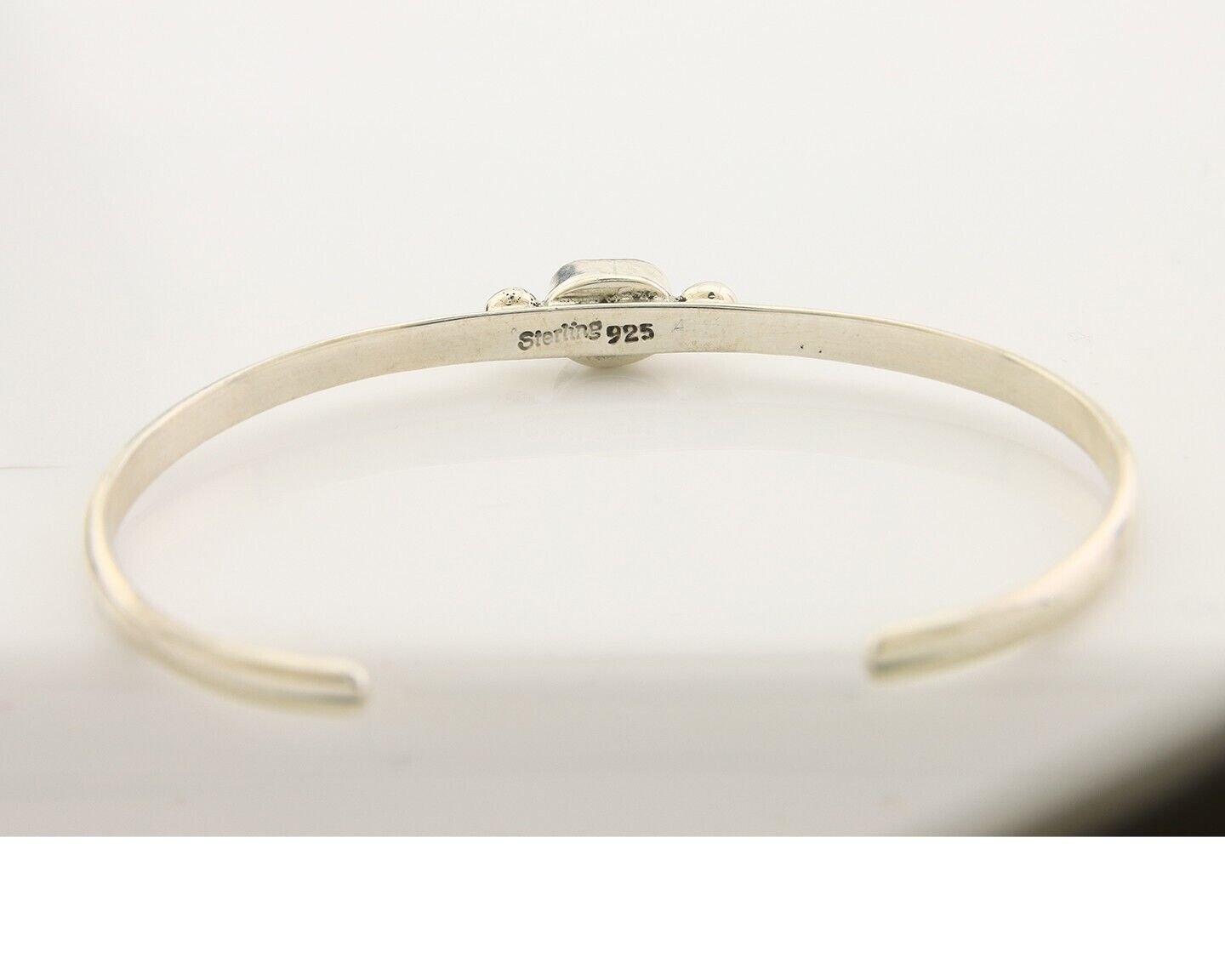 Navajo Bracelet .925 Silver Natural Red Coral Cuff Native American Artist C.80's