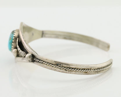 Navajo Handmade Bracelet 925 Silver Arizona Turquoise Native American C.80's