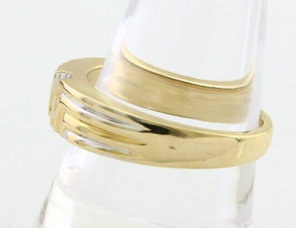 Men 6.0 mm Wide Natural Mined Diamond Band 14k Solid Gold