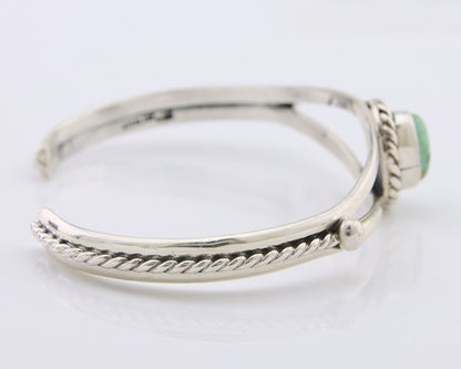 Navajo Bracelet 925 Silver Natural Turquoise Artist Signed Gecko C.80's
