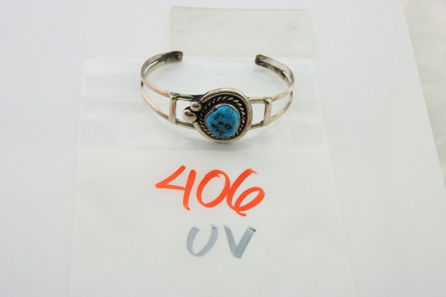 Navajo Bracelet 925 Silver Turquoise Cuff Artist Signed C Montoya C.80's