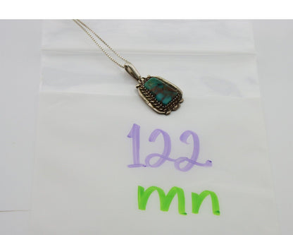 Navajo Necklace 925 Silver Turquoise Artist Signed Billy Eagle C.80's