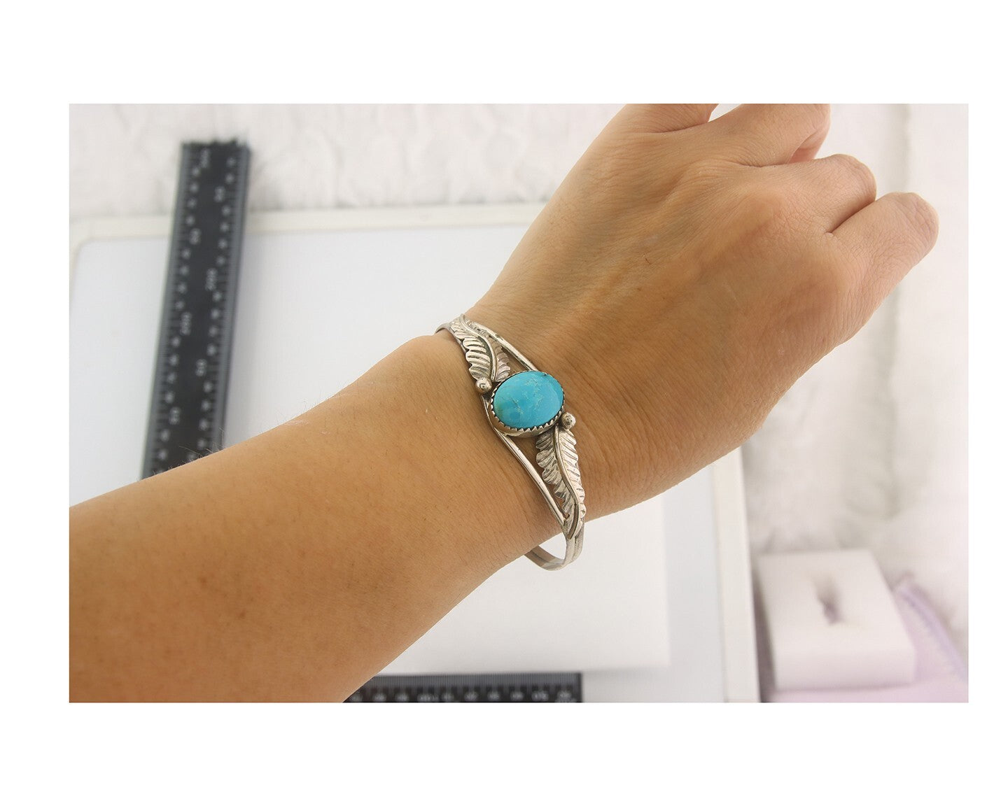 Vintage Navajo Bracelet 925 Silver Turquoise Traditional Handmade Authentic