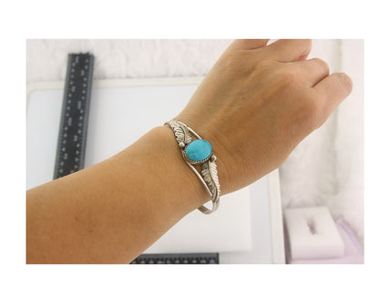 Vintage Navajo Bracelet 925 Silver Turquoise Traditional Handmade Authentic