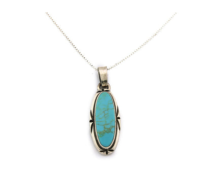 Navajo Necklace Sterling Silver Authentic Turquoise Vintage Native Artist