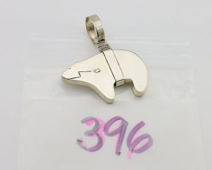 Navajo Spirit Bear Pendant 925 Sterling Silver Signed Nakai C.80's