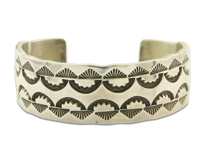 Navajo Bracelet 925 Silver Artist Signed Darin Bill Cuff C.80's