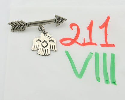 Navajo Pin Sterling Silver Thunderbird Arrow Artist Native American Artist