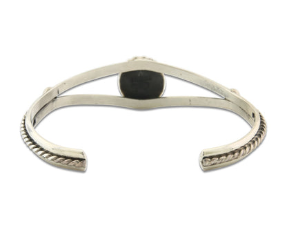 Vintage Navajo Bracelet 925 Silver Turquoise Tranditional Handmade Signed Gecko