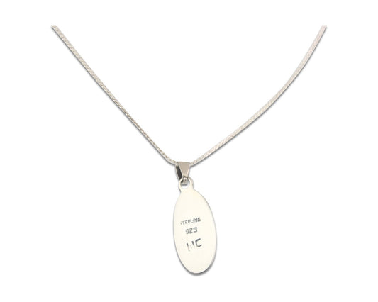 Navajo Sterling Silver Necklace Authentic Tiger Eye Sapphire Vintage Handmade