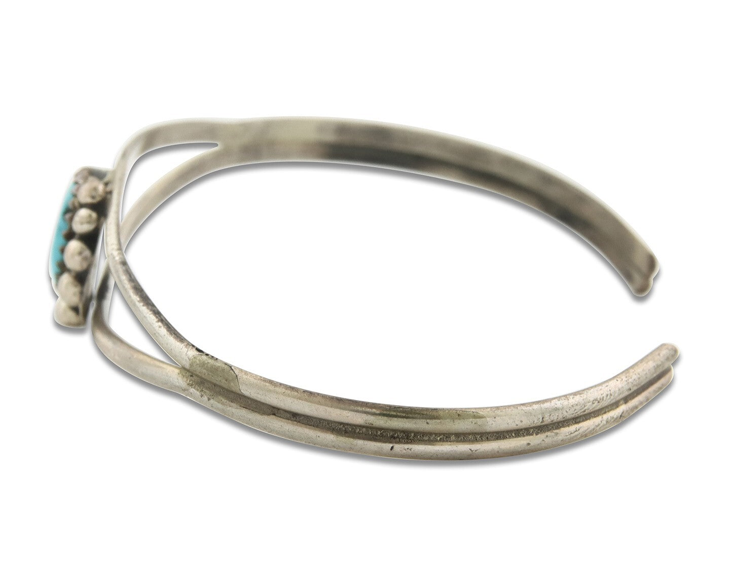 Vintage Navajo Bracelet 925 Silver Blue Turquoise Handmade Signed P