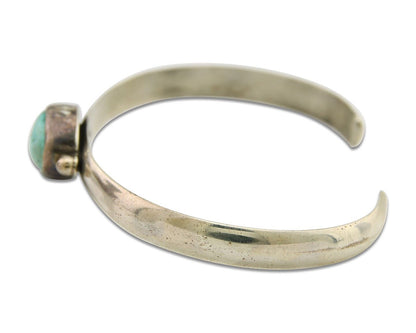 Navajo Cuff Bracelet 925 Silver Turquoise Cuff Native American Artist C.80's