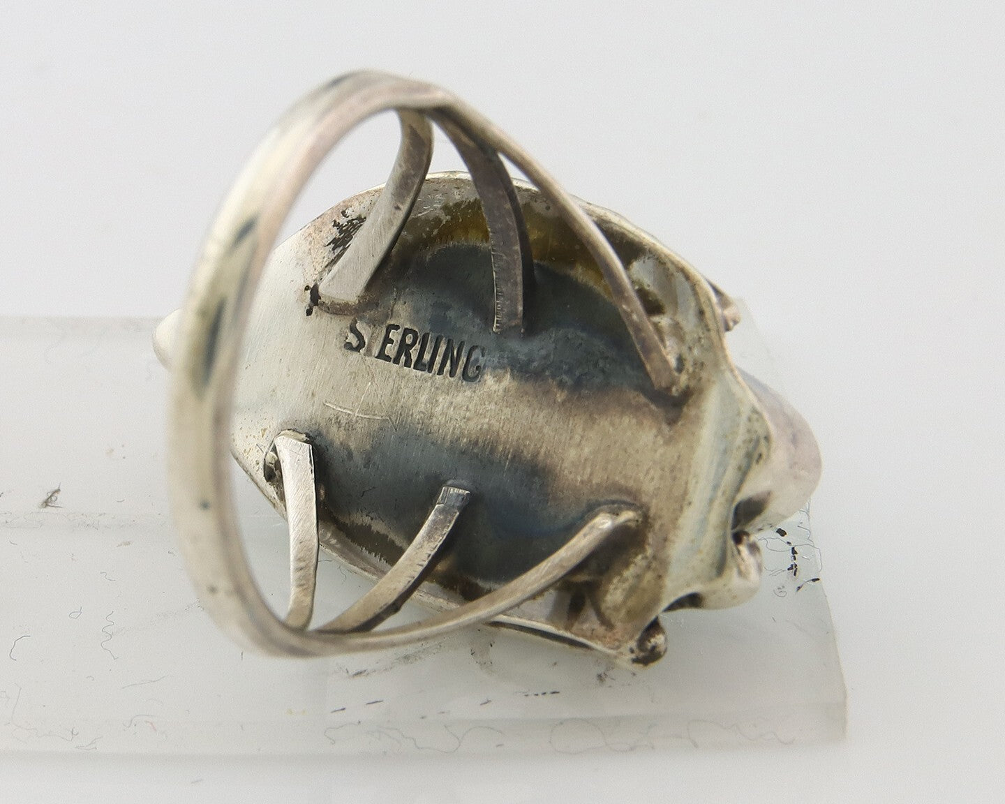 Vintage Navajo Ring 925 Sterling Silver Turquoise Handmade Size 8.5