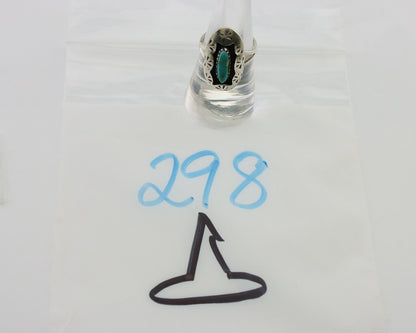 Navajo Ring 925 Silver Natural Blue Turquoise Native American Artist C.80's