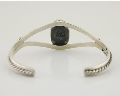 Navajo Bracelet 925 Silver Blue Turquoise Artist Signed Gecko C.80's