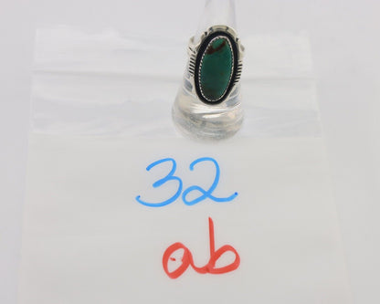 Navajo Ring 925 Silver Natural Blue Turquoise Native American Artist C.80's