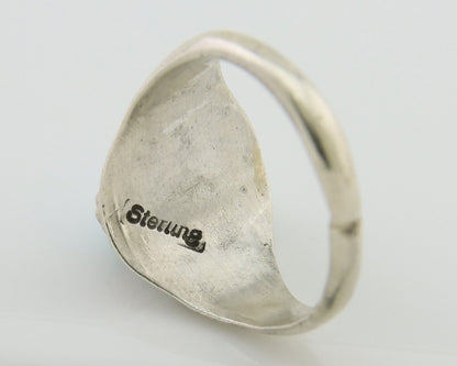 Navajo Ring 925 Silver Natural Blue Turquoise Native Artist C.80's