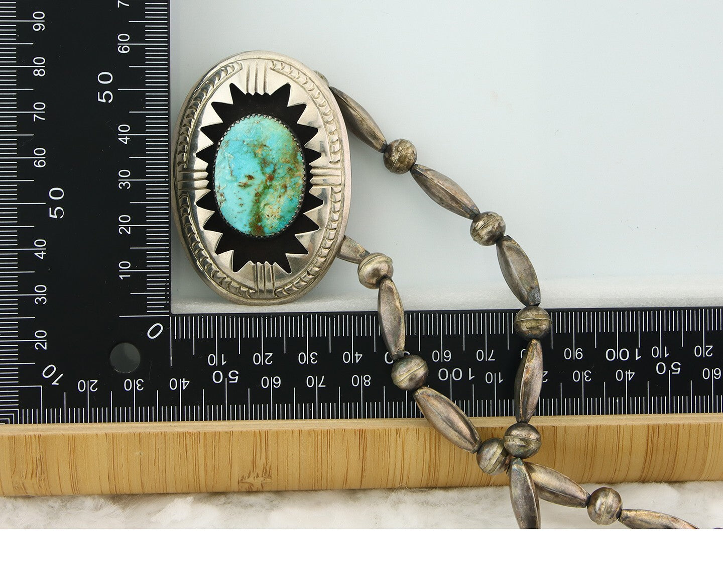 Navajo Sterling Silver Necklace Pendant Handmade Authentic Vintage C.80's