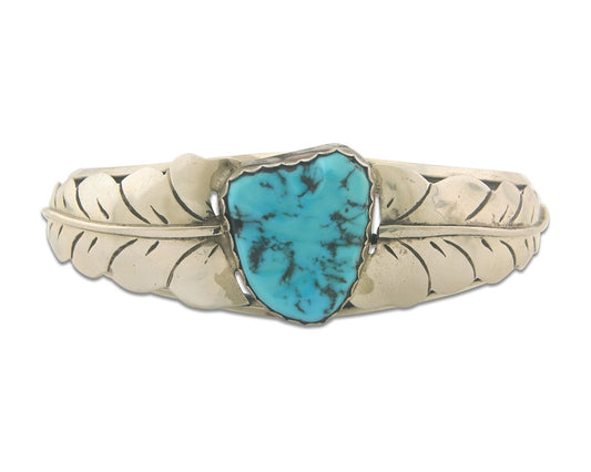 Vintage Navajo Bracelet 925 Silver Turquoise Traditional Handmade Authentic