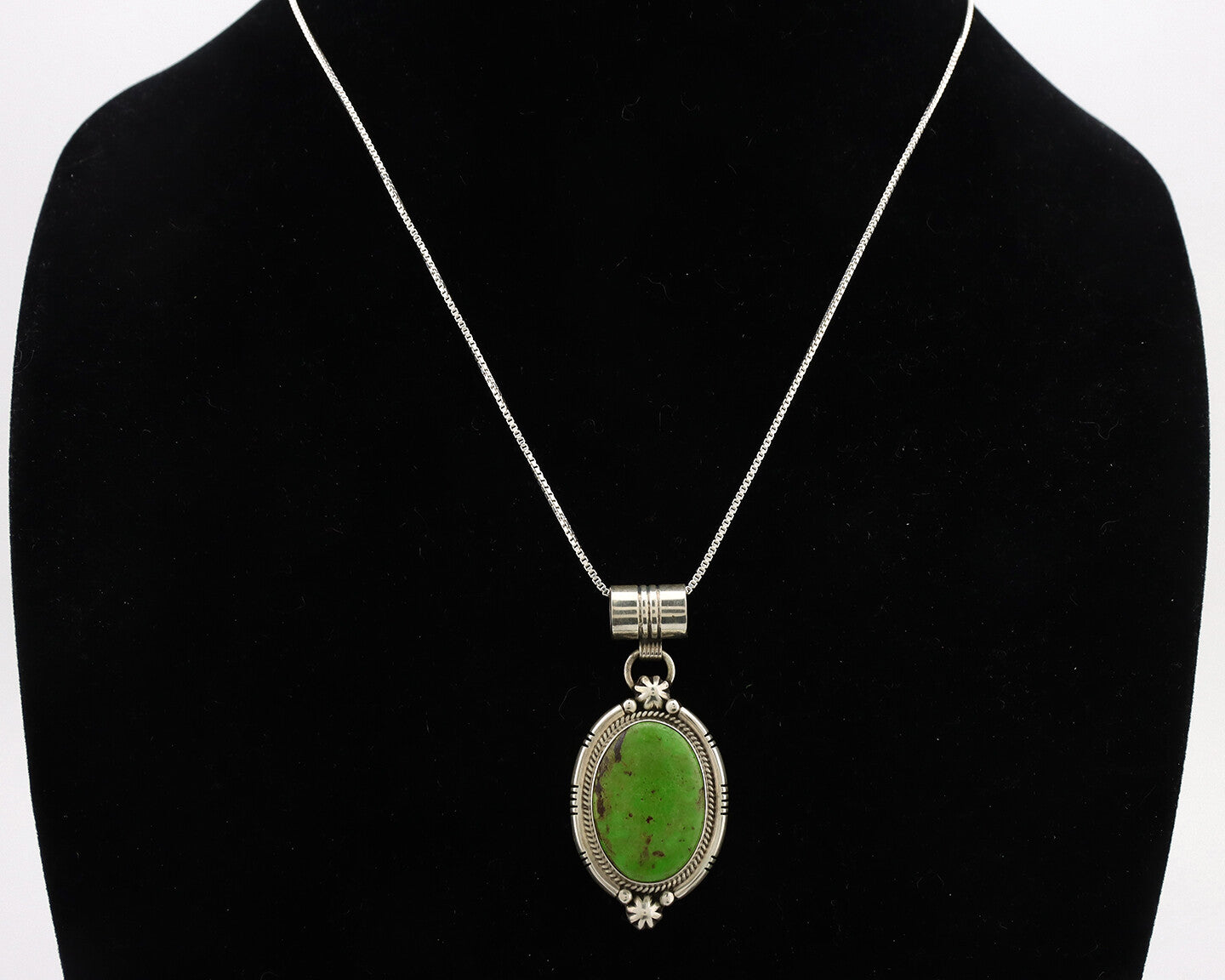 Navajo Necklace 925 Silver Natural Mined Gaspiete Artist Signed RB C.80's