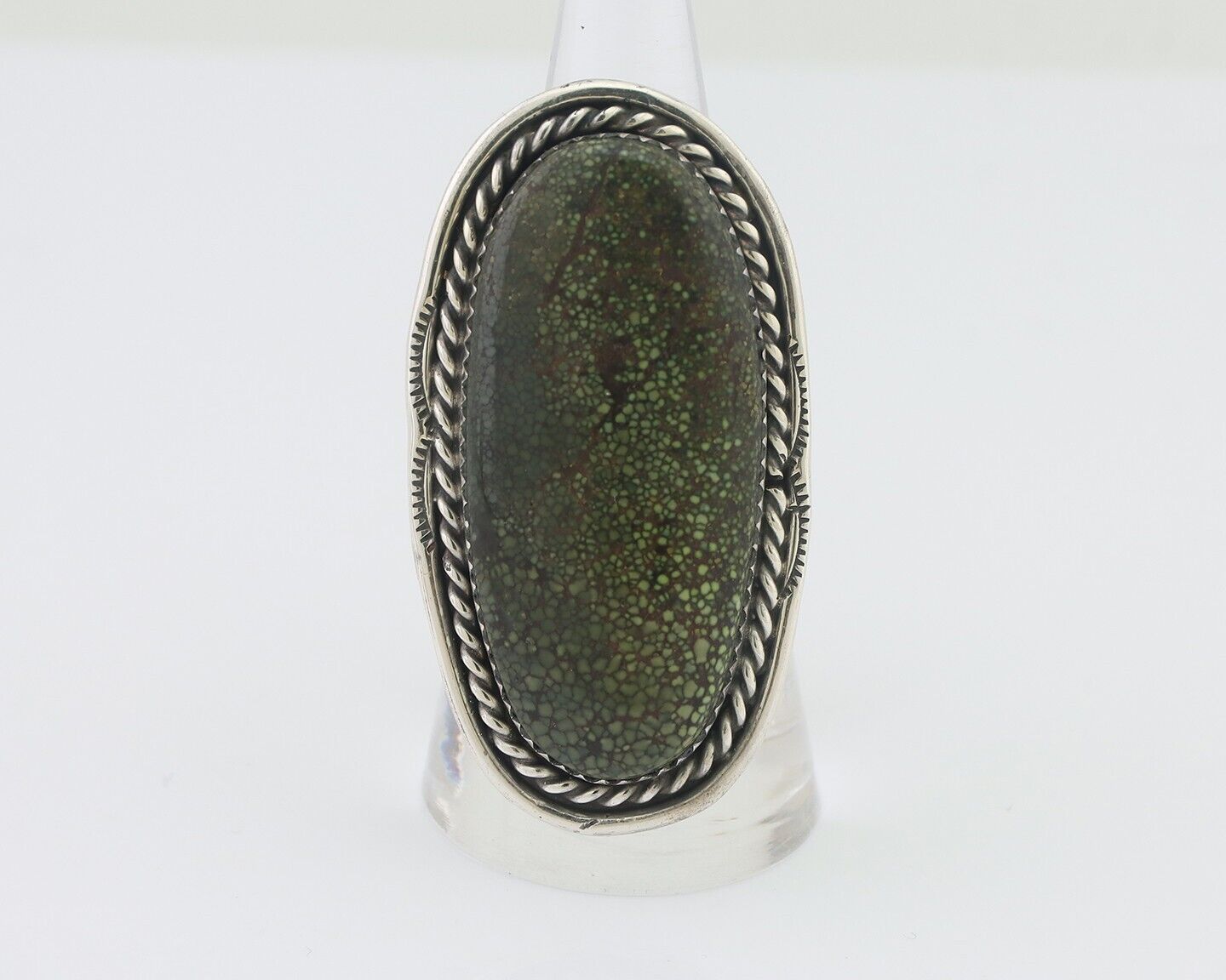 Navajo Ring 925 Silver Natural Turquoise Artist Signed G C.80's