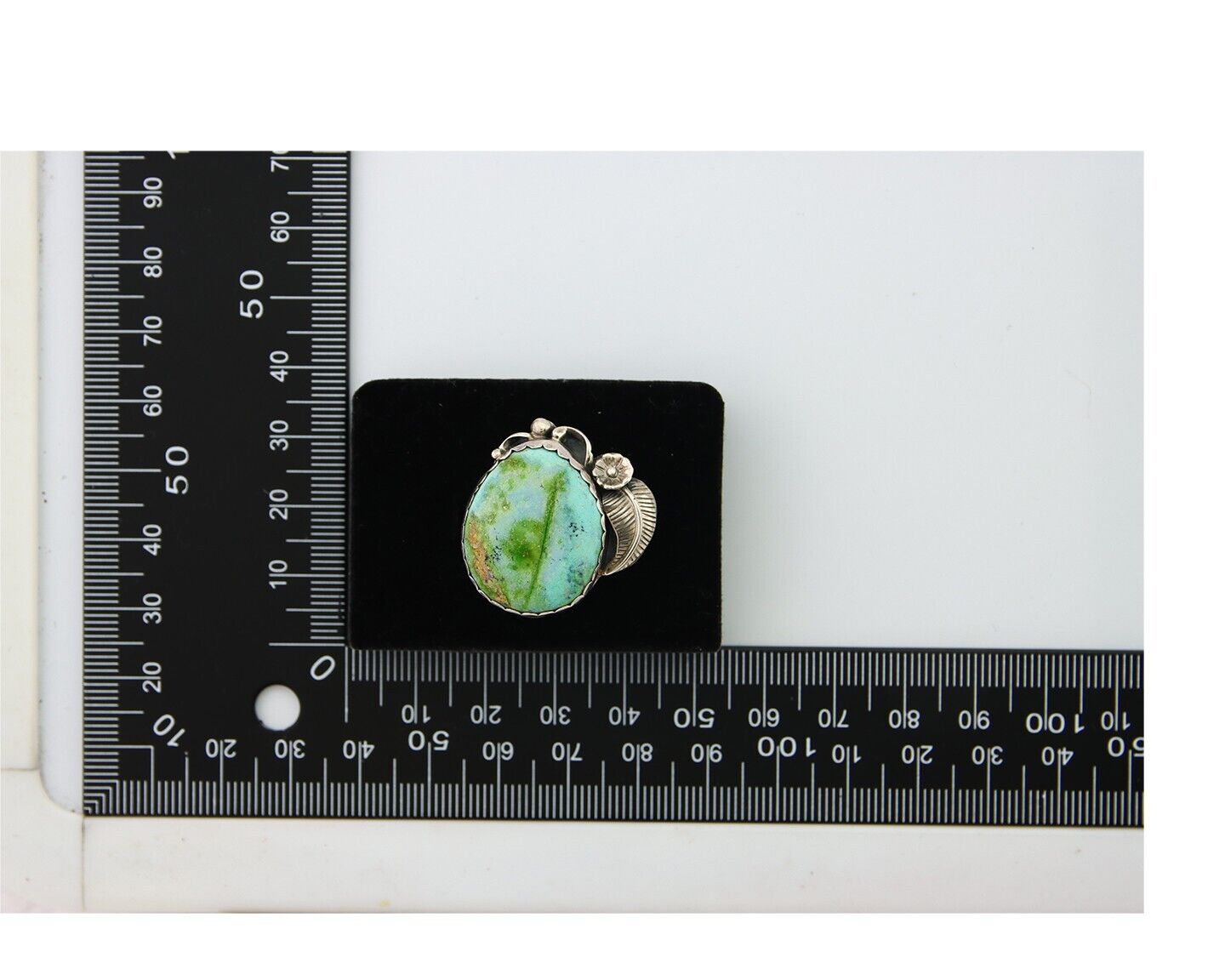 Navajo Ring 925 Sterling Royston Turquoise Native American Artist C.80's