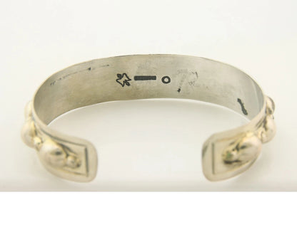 Navajo Cuff Bracelet Sterling Silver Vintage Native Artist Signed Thunderbird