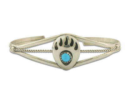 Navajo Bracelet 925 Silver Handmade Animal Claw Cuff Native American Artist C80s