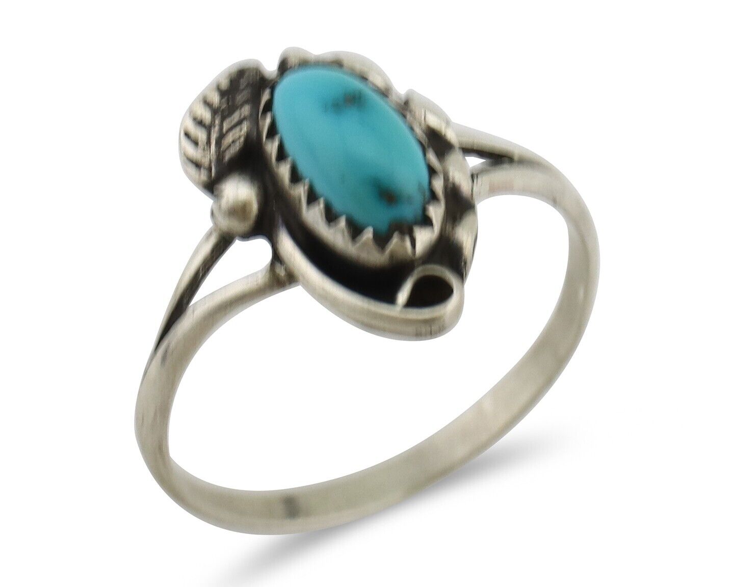 Navajo Ring 925 Silver Turquoise Artist Signed SkyStone Creations C.80's